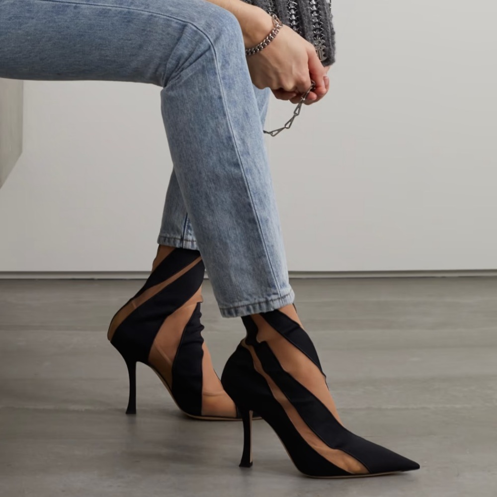 JIMMY CHOO X MUGLER sock ankle boots limited edition